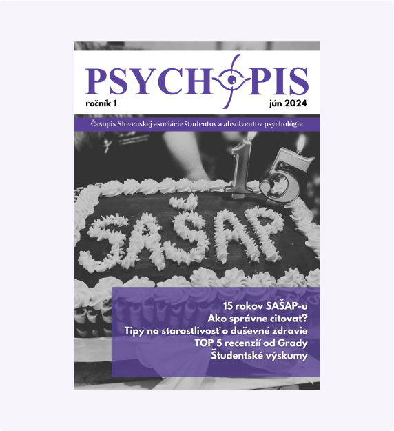 Úvodná strana časopisu Psychopis
